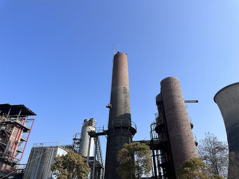 江西高信前沿科技50米砖烟囱新建加高改造防腐